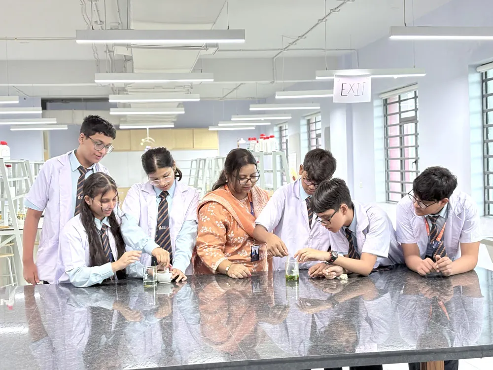 Student in classroom